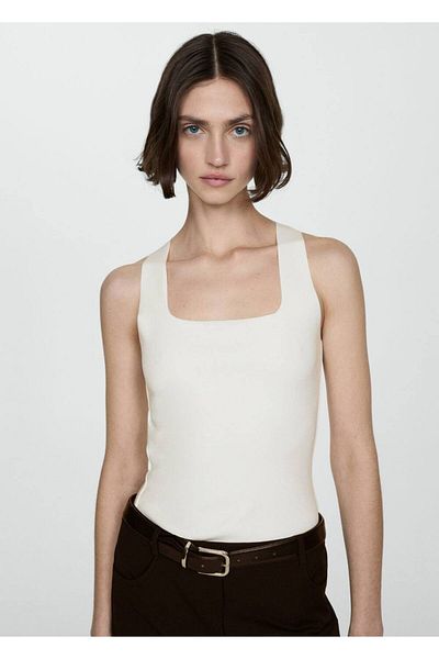 MANGO Woman Blouse with Wide Straps