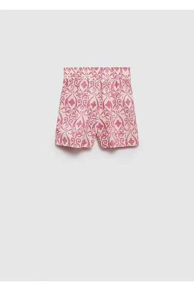 MANGO Kids Gemusterte Baumwollshorts