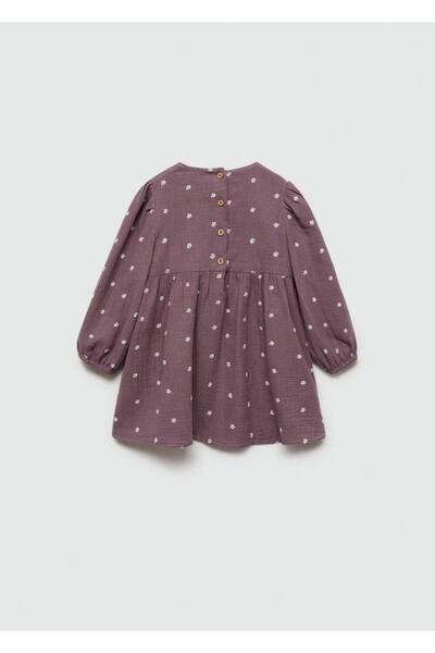 MANGO Baby Çiçek Işlemeli Elbise