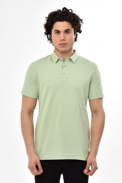 Arma Ανδρικό μπλουζάκι με πράσινο γιακά Polo Y 22374350701