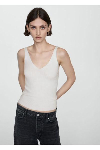 MANGO Woman Trikotbluse mit Trägern
