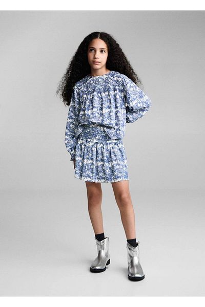 MANGO Kids Bluză cu model adunat