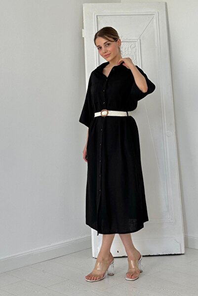 Elbee Fashion Woman Kemerli Elbise