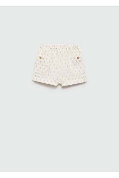 MANGO Baby Desenli pamuklu şort