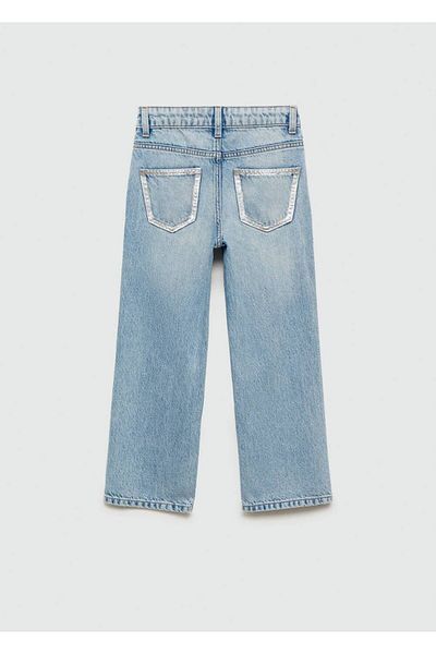 MANGO Kids Plain Jean with Metallic Detail