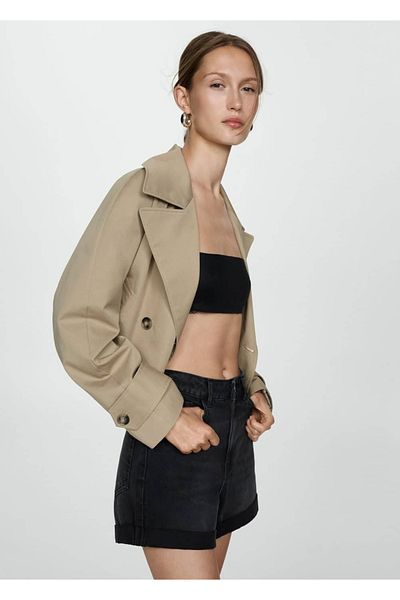 MANGO Woman Denim Mom-Fit Shorts