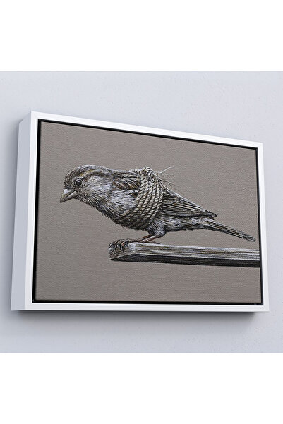 Oxyteez Tablou de libertate cu rama din lemn - Pasăre cu aripi legate-7203