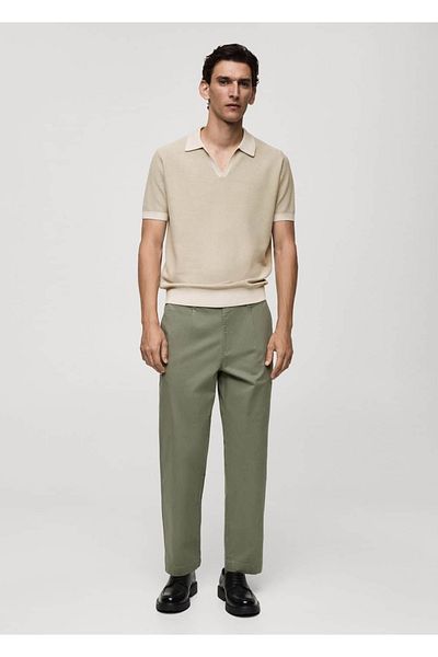 MANGO Man Molded Polo Shirt with Contrast Trim