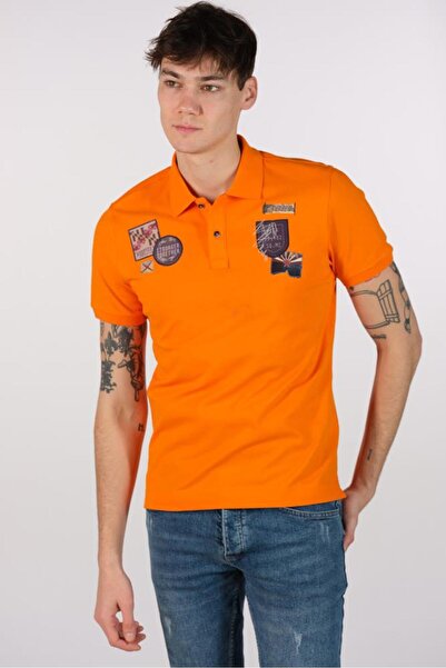 Arma Чоловіча помаранчева футболка з коміром-поло Y22374300501
