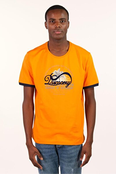 Arma Чоловіча помаранчева футболка великого розміру з велосипедним коміром Y22374868201