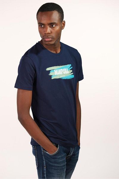 Arma Ανδρικό μπλουζάκι Navy Blue Crew Neck Y 22344450701
