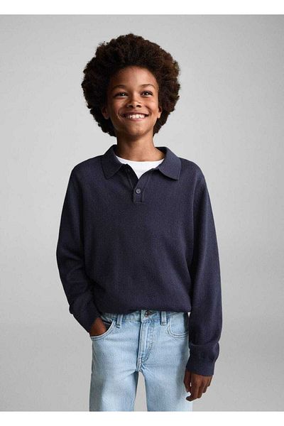 MANGO Kids Pullover mit Polokragen