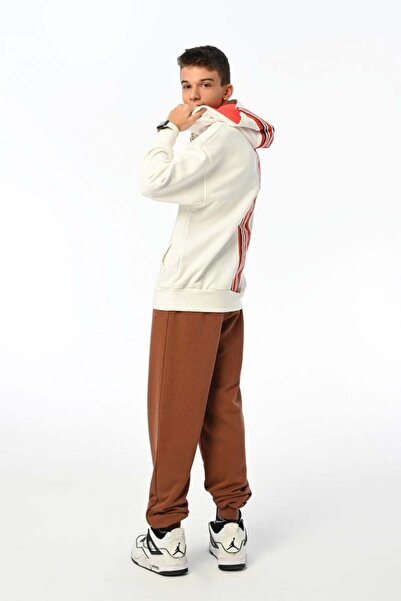 Ugly Duck 09-15 ani Băiat Culoare Ecru Perie Model cu glugă Sweat