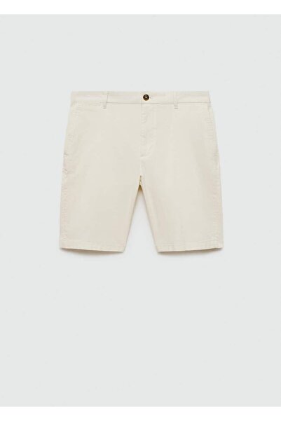 MANGO Man Dar kesim chino pamuklu bermuda şort