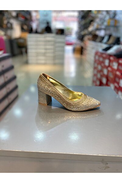 Alphus ŞAH SİMLİ TAŞLI KISA TOPUK SİTELETTO