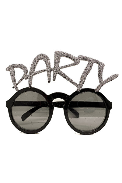 ZERO LAND Ochelari de petrecere cu scrisuri de petrecere cu sclipici argintii...