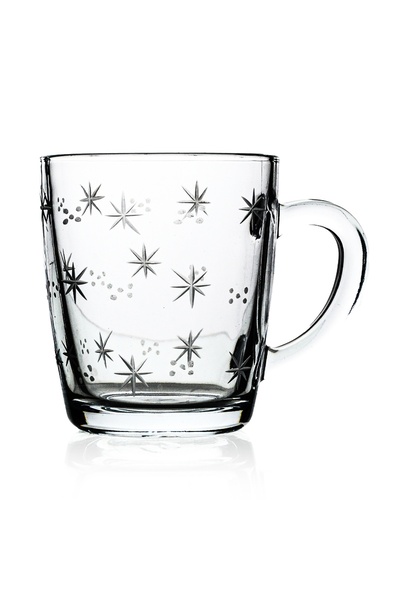 DECOCIA K220 2-Piece Glass Mug 340Cc Sema Patterned