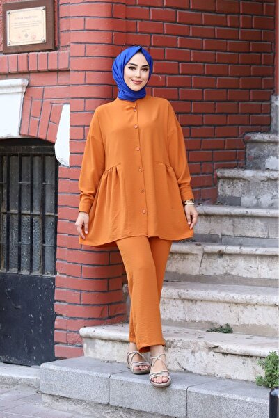 suffemoda Önü Düğmeli Volan Takım