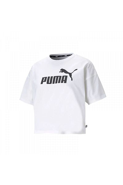 Puma Ess Cropped Logo Tee Women's T-shirt586866-02 White