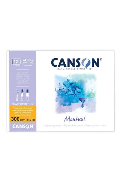 Canson Montval Watercolor Notebook 300gr 24x32 12 Pages /200807319
