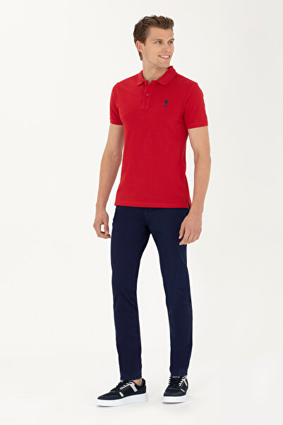 U.S. Polo Assn. Men's Slim Fit Navy Blue Canvas Trousers 50263889-Vr033