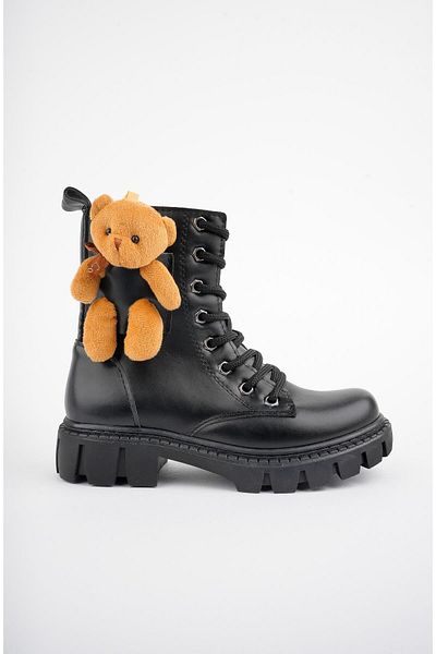 MUGGO Pi̇nky Guaranteed Children's Boots - Teddy Bear, Zipper and Laces