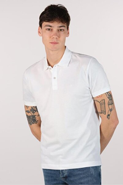 Arma Чоловіча біла футболка з коміром-поло Y22374303201