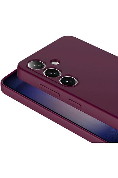PiyasaSepeti Samsung Galaxy S23 FE Inside Velvet Silicone Case Burgundy