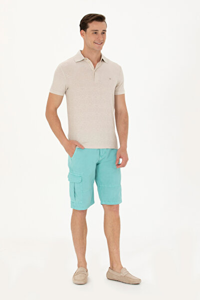 U.S. Polo Assn. Ανδρικό σορτς με υφαντό μέντα 50263843-VR090