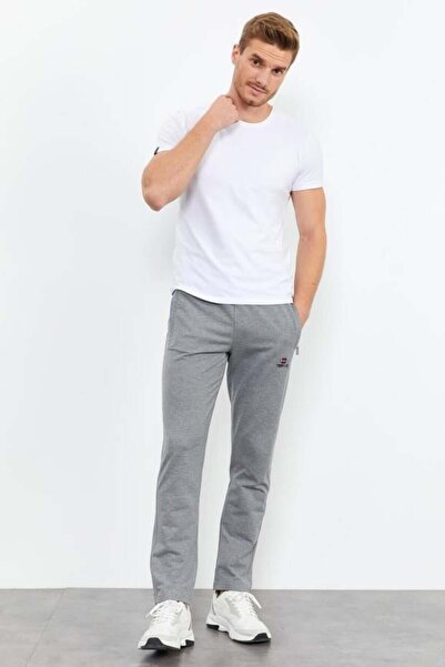 TOMMY LIFE 84669 Erkek Gri Eşofman Altı Düz Paça