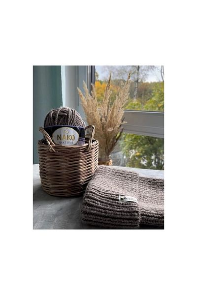NAKO 1 Piece Sport Wool Scarf - Beanie Jacket and Vest Knitting, Thread Wool No: 2807 Bonsai Flower