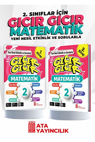 Ata Yayıncılık 2. Sınıf Gıcır Gıcır Matematik 1 Ve 2. Kitap (2'Lİ KİTAP)