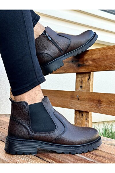 MUGGO Kelvin Guaranteed Men's Winter Fur-Lined Zippered Chelsea Boots