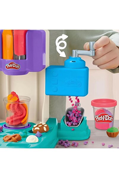 Play Doh Çocuk Eğitici ve Eğlenceli Gökkuşağı Girdaplı Dondurma Oyun Seti