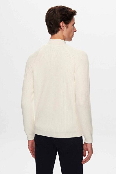 Twn Slim Fit Ekru Selanik Örgü Kazak