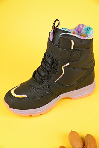 Dudino 31-35 Numara Dudino Akı Funny Kız Çocuk Siyah-lila Renk Waterproof Bot
