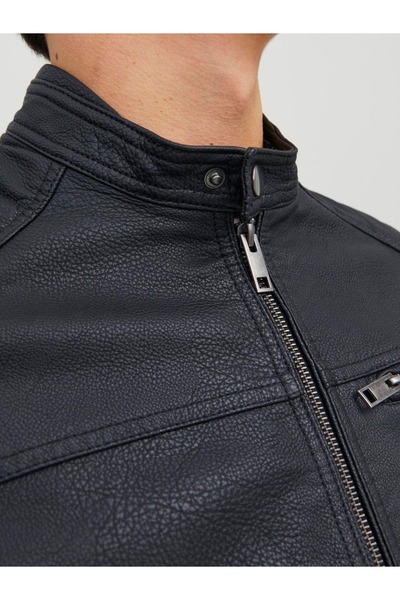 Jack & Jones Men's Rocky Leather Jacket