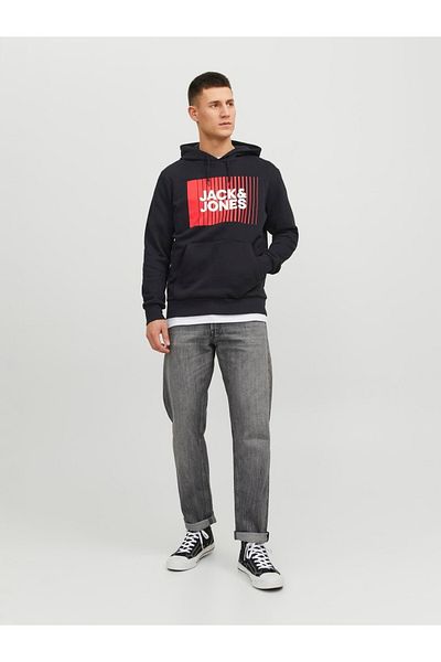 Jack & Jones Jjecorp Logo Sweat Hood Play Noos Men's Sweat 12233599   Black
