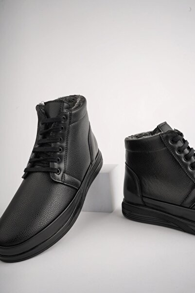 MUGGO Dewey Garantili Fermuarlı Bağcıklı Kürklü Soğuk Geçirmez Erkek Bot