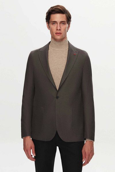 Twn Slim Fit Anthracite Dobby υφασμάτινο μπουφάν