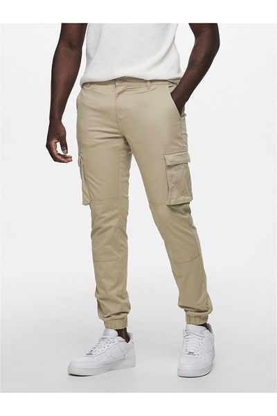 Only & Sons Ανδρικό παντελόνι από καμβά Onscam Stage Cargo Cuff Life 6687 Noos 22016687   Τσιντσιλά