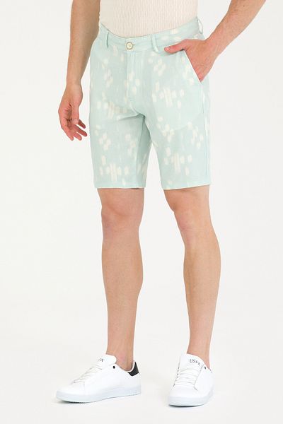 U.S. Polo Assn. Pantaloni scurți țesuți verde apă pentru bărbați 50263848-VR083