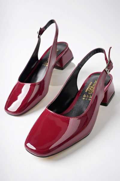 MUGGO Lois Guaranteed Open Back Square Toe Women's Short Heeled Shoes