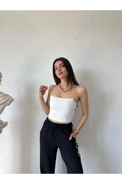 Bade Butik توب قصير تينا (40 سم) بحمالات خيطية بلون الكريم