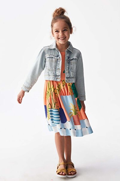 Ugly Duck معطف نيكول من الدنيم باللون الأزرق للفتيات من عمر 04 إلى 08 عامًا