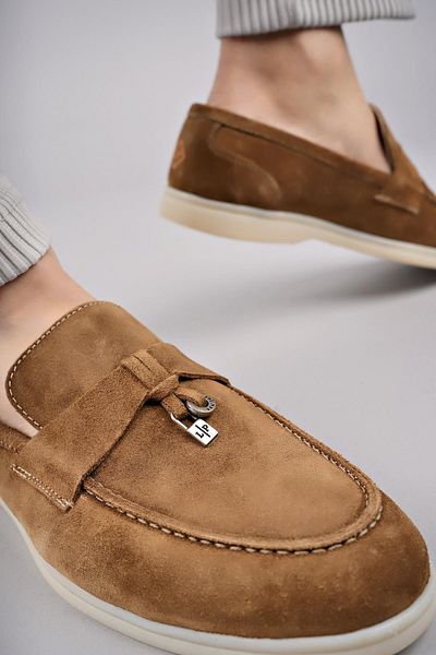 MUGGO Leonardo Guaranteed Men's Daily Classic Genuine Leather Buckle Comfortable Orthopedic Laceless Shoes