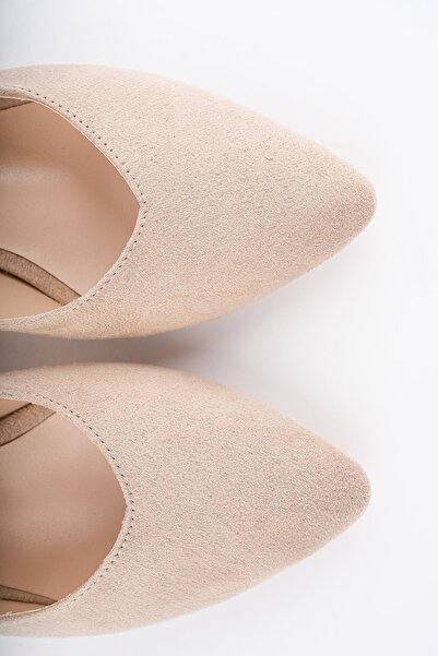 MUGGO W0711 Guaranteed Women's Open Back Classic Daily Style Stylish and Comfortable Heeled Shoes