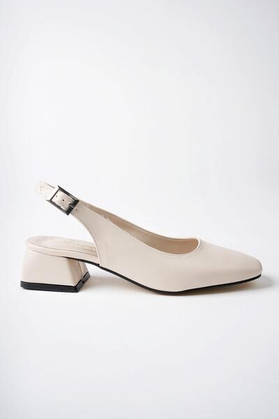 MUGGO Lois Guaranteed Open Back Square Toe Women's Short Heeled Shoes