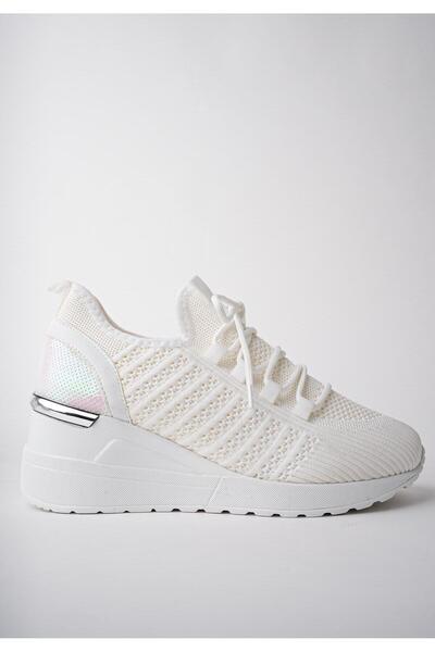 MUGGO Tyra Guaranteed Women's Orthopedic High Sole Daily Lace-Up Knitwear Sneaker Sports Shoes