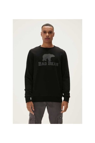 Bad Bear Logo Crewneck Erkek Sweat 22.02.12.007 Mıdnıght